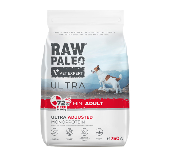 Vet Expert Raw Paleo Adult Μini Beef 750gr