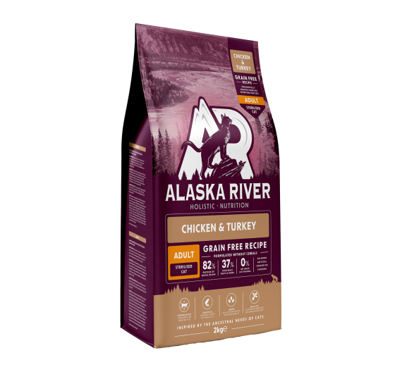 Alaska River Grain Free Cat Adult Sterilised Chicken & Turkey 2kg