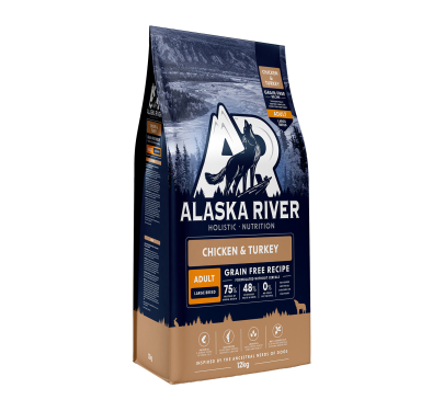 Alaska River Grain Free Adult Large Chicken & Turkey 12kg