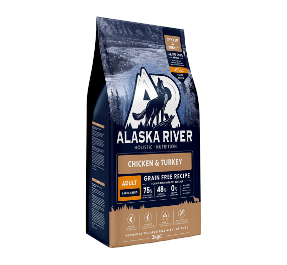 Alaska River Grain Free Adult Large Chicken & Turkey 3kg