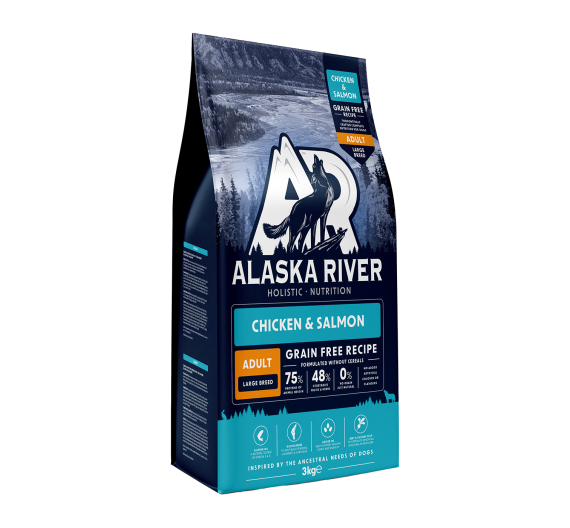 Alaska River Grain Free Adult Large Chicken & Salmon 3kg