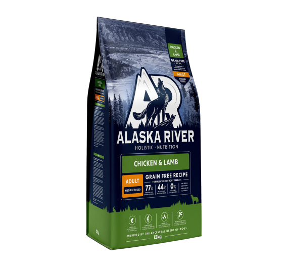 Alaska River Grain Free Adult Medium Chicken & Lamb 12kg