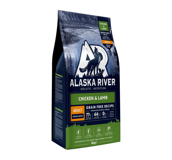 Alaska River Grain Free Adult Medium Chicken & Lamb 3kg