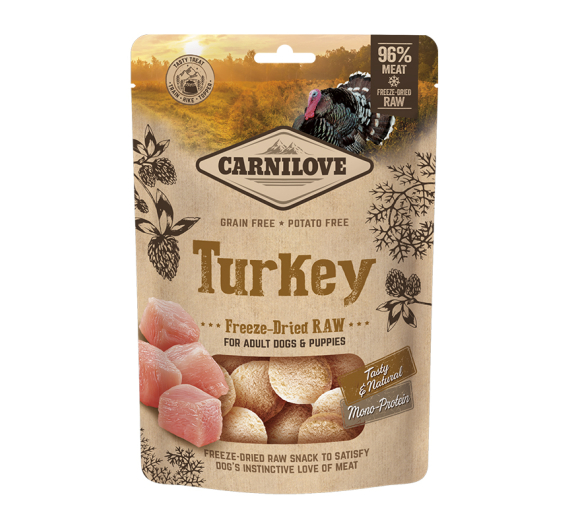 Carnilove Dog Freeze-Dried Raw Snacks Turkey 60gr