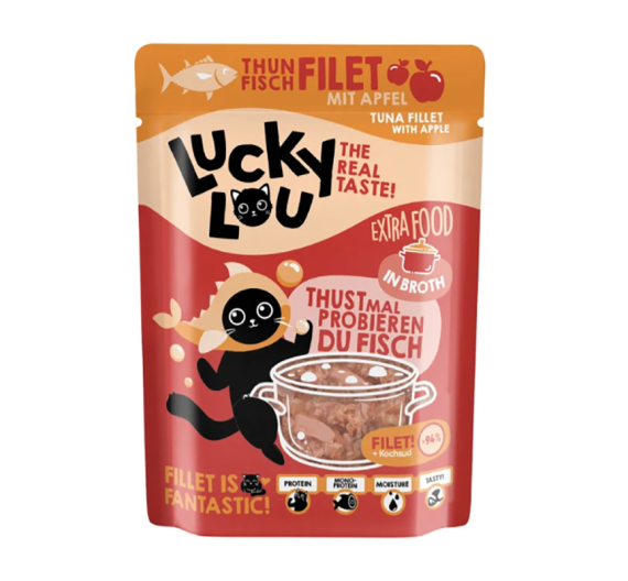 Lucky Lou ExtraFood Φιλέτο Τόνου με Μήλο σε Ζωμό 70gr