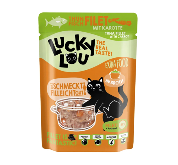 Lucky Lou ExtraFood Φιλέτο Τόνου με Καρότο σε Ζωμό 70gr