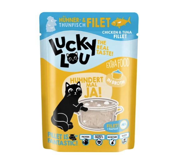 Lucky Lou ExtraFood Φιλέτο Κοτόπουλου & Τόνου σε Ζωμό 70gr