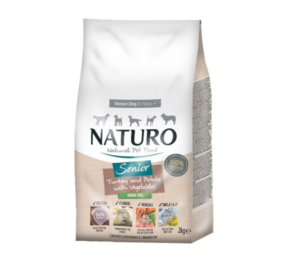 Naturo Senior Grain Free Turkey, Potato & Veggies 2kg