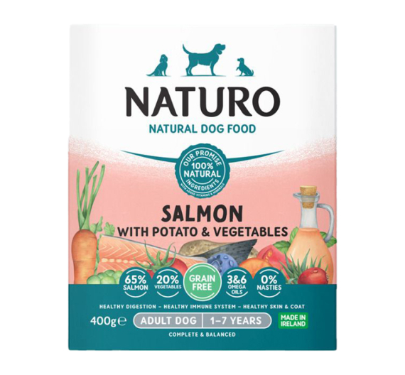 Naturo Grain Free Salmon, Potato & Veggies 400gr