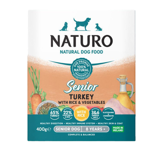 Naturo Senior Turkey, Rice & Veggies 400gr