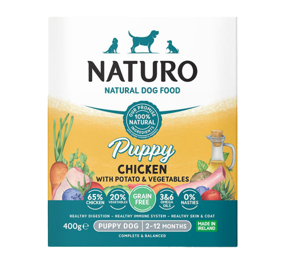 Naturo Puppy Grain Free Chicken, Potato & Veggies 400gr