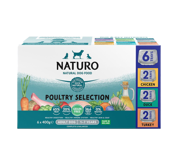 Naturo Dog Grain Free Poultry Variety 6x400gr