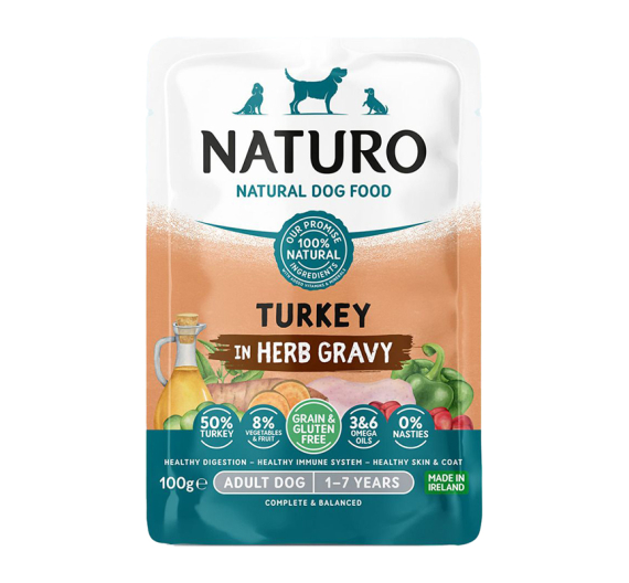 Naturo Adult Grain Free Turkey in Herb Gravy 100gr