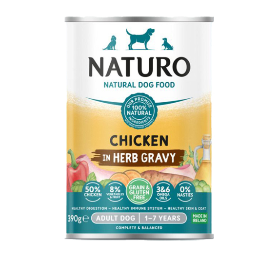 Naturo Adult Grain Free Chicken in Herb Gravy 390gr