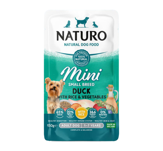 Naturo Adult Mini Duck, Rice & Veggies 150gr