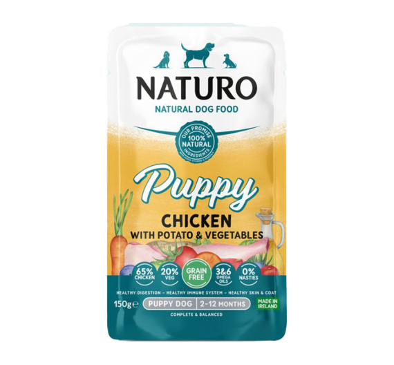 Naturo Puppy Mini Grain Free Chicken, Potato & Veggies 150gr