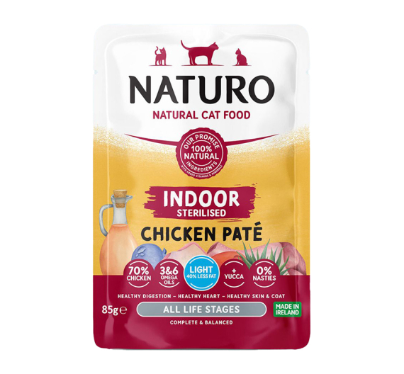 Naturo Sterilised Cat Chicken Pate 85gr