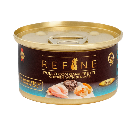 Refine Cat Sterilised Κοτόπουλο με Γαρίδες 85gr