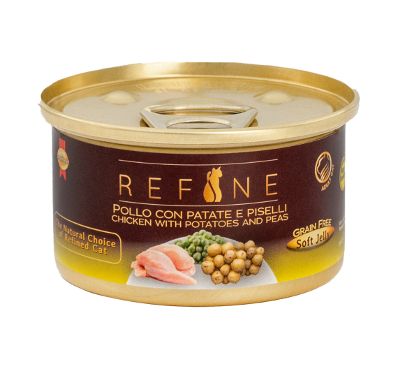 Refine Cat Κοτόπουλο με Πατάτες & Αρακά 80gr