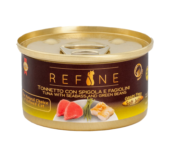 Refine Cat Τόνος με Λαβράκι & Φασολάκια 80gr