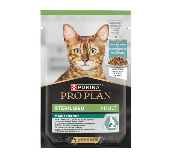 Purina Pro Plan Sterilised Cat Ψάρια Ωκεανού σε Ζελέ 85gr