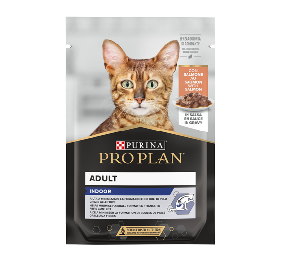 Purina Pro Plan Indoor Cat Σολομός σε Σάλτσα 85gr