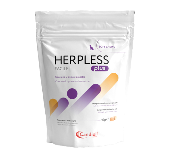 Candioli Herpless Facile 60gr Συμπλήρωμα L-Λυσίνης σε Μασώμενα Δισκία