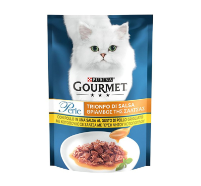 Purina Gourmet Perle Φιλετάκια ''Θριαμβος'' της Σάλτσας με Κοτόπουλο 85gr