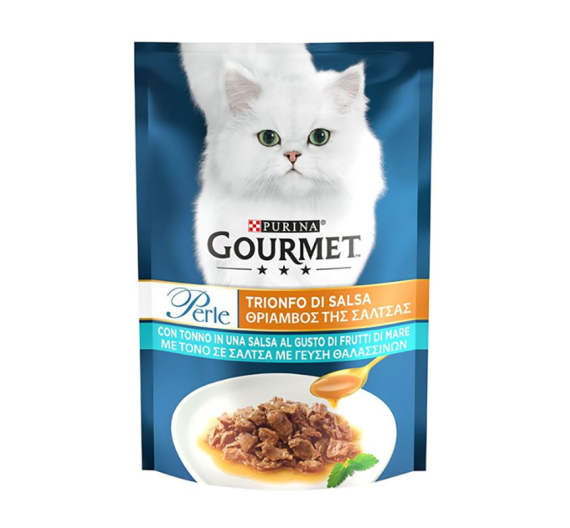 Purina Gourmet Perle Φιλετάκια ''Θριαμβος'' της Σάλτσας με Τόνο 85gr