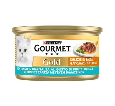 Purina Gourmet Gold "Η Απόλαυση της Σάλτσας" με Τόνο & Γεύση Ψητού Τόνου 85gr