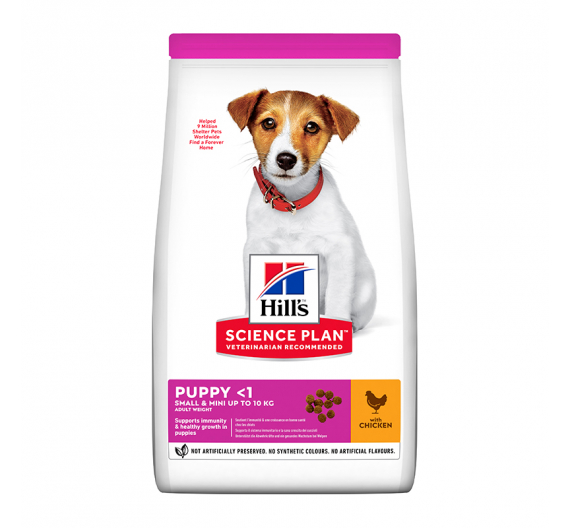 Hill's SP Puppy Small & Mini Κοτόπουλο 6kg (4kg+2kg ΔΩΡΟ)