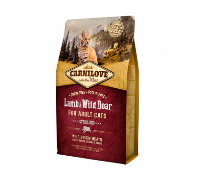 Carnilove Adult Cats Lamb & Wild Roar 2kg - Sterilized